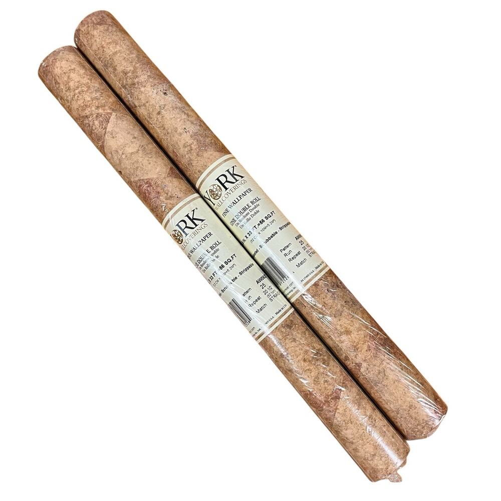 York Wallcoverings Wallpaper Double Roll Rust Diamond AW0627 USA Made 20.5”Cabin